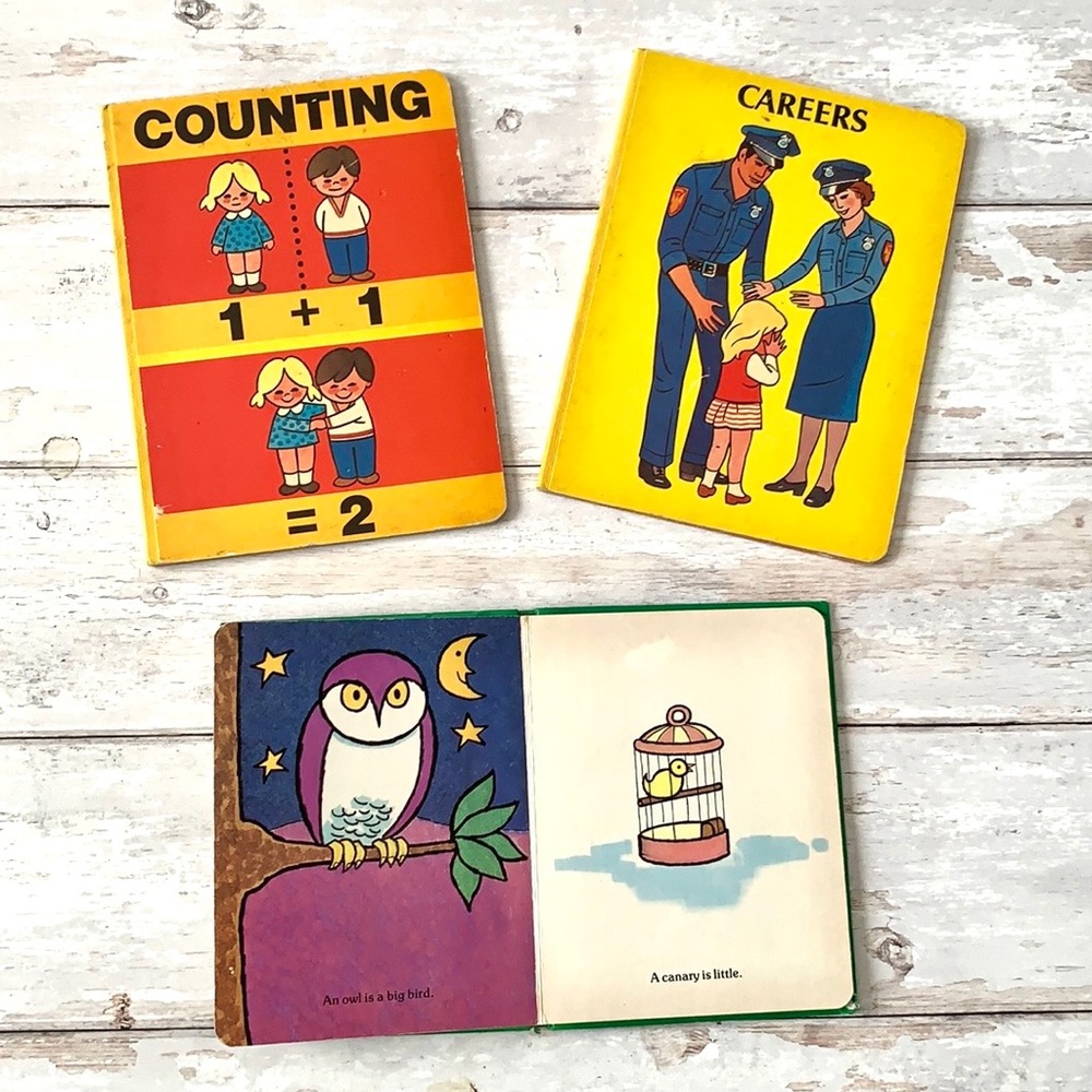 Vintage Children’s 1980s Board Books Bundle 3ct Kids
